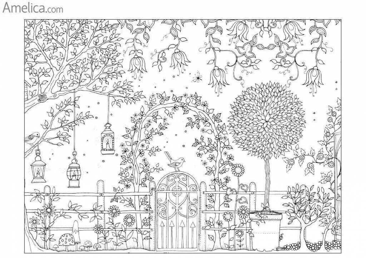 Fairy forest coloring book