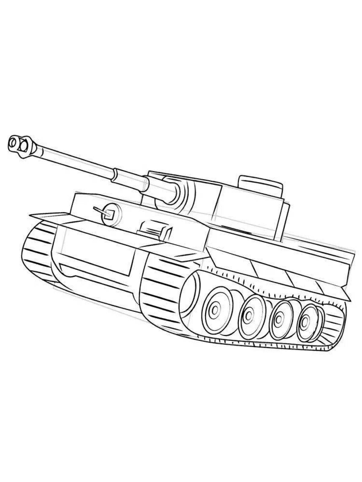 Фото Ослепительная раскраска tiger tank
