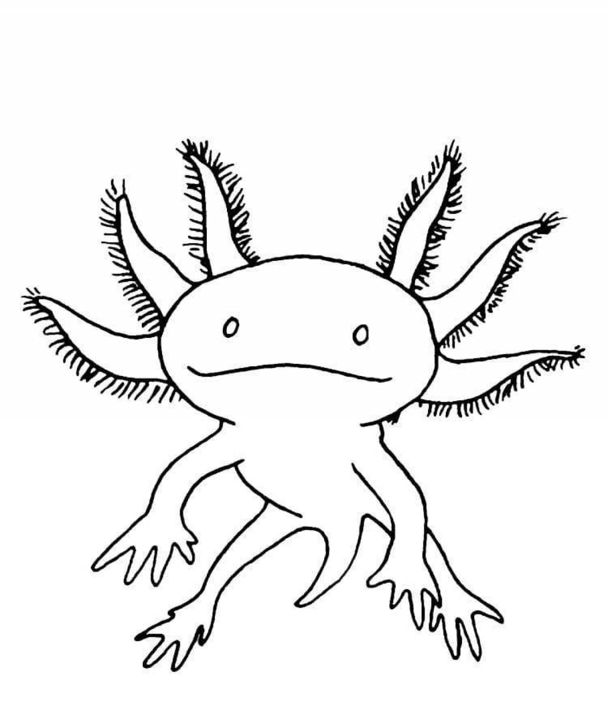 Axolotl minecraft incredible coloring book
