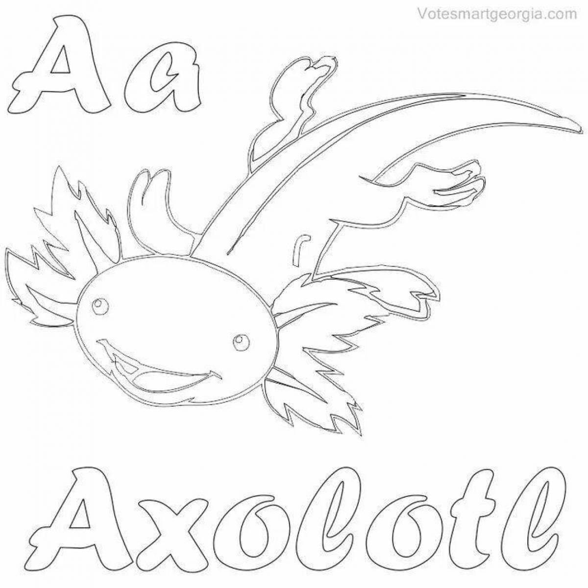 Creative coloring axolotl minecraft