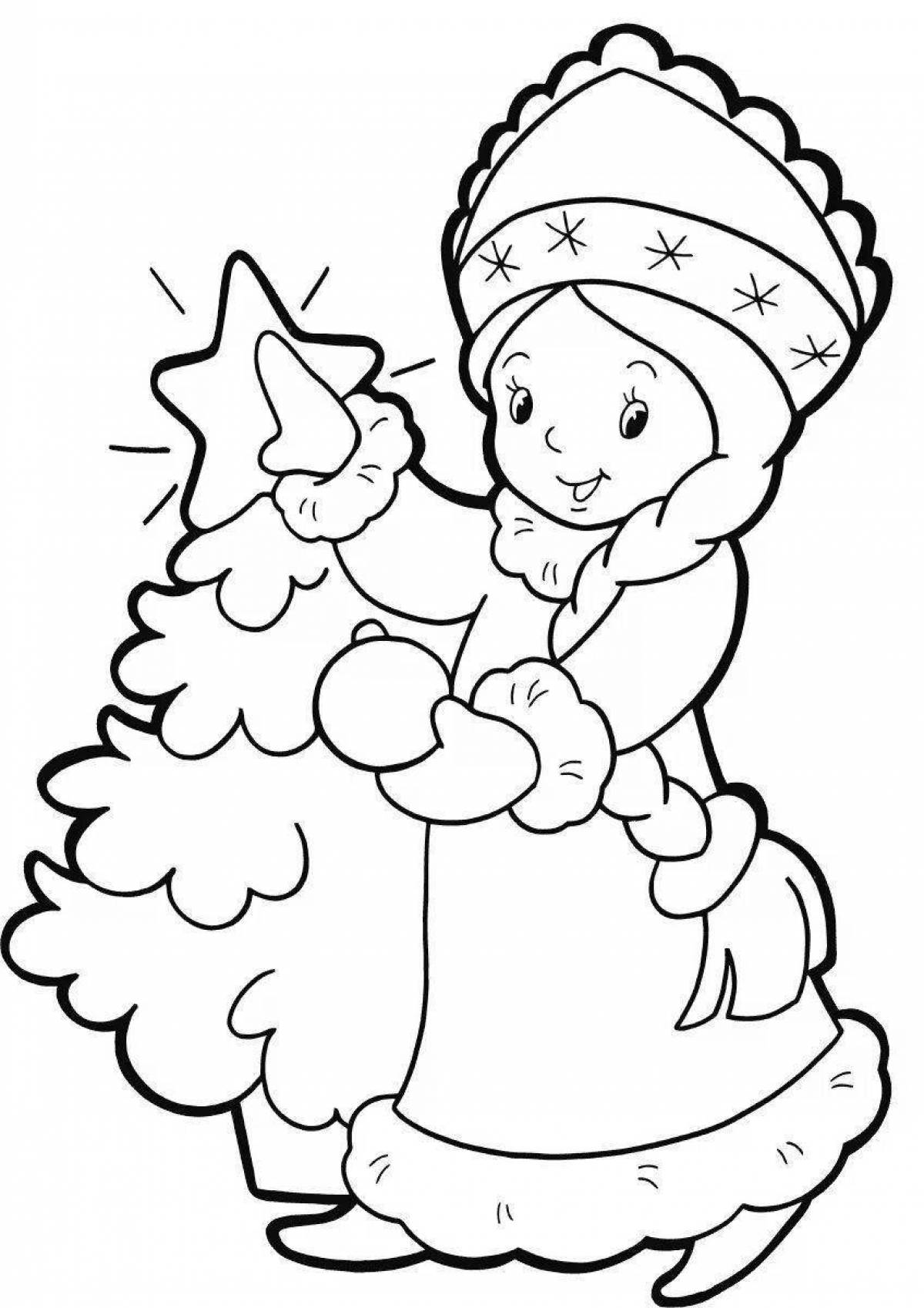 Tempting coloring Snow Maiden