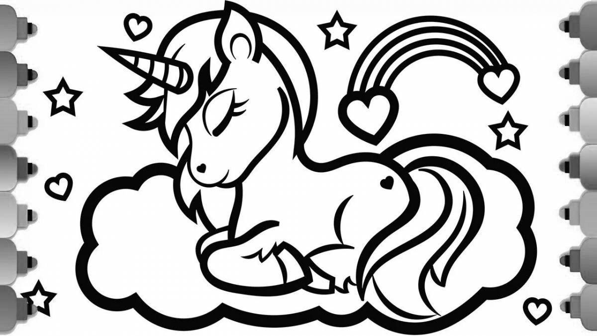 Awesome unicorn kitten coloring book