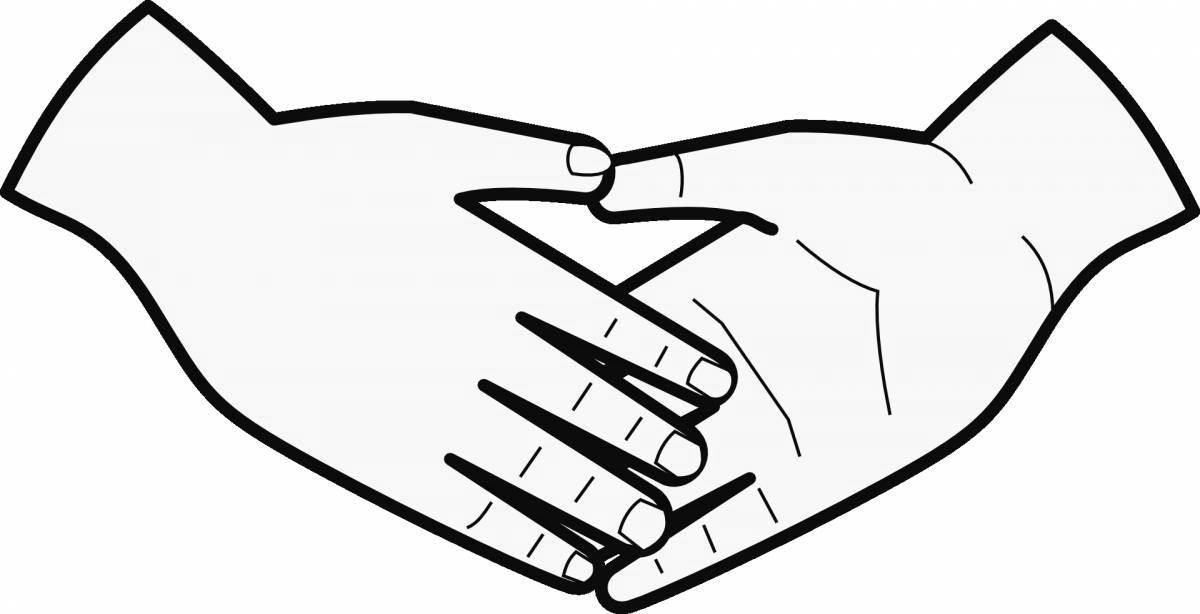 Joyful hand thing wednesday coloring page