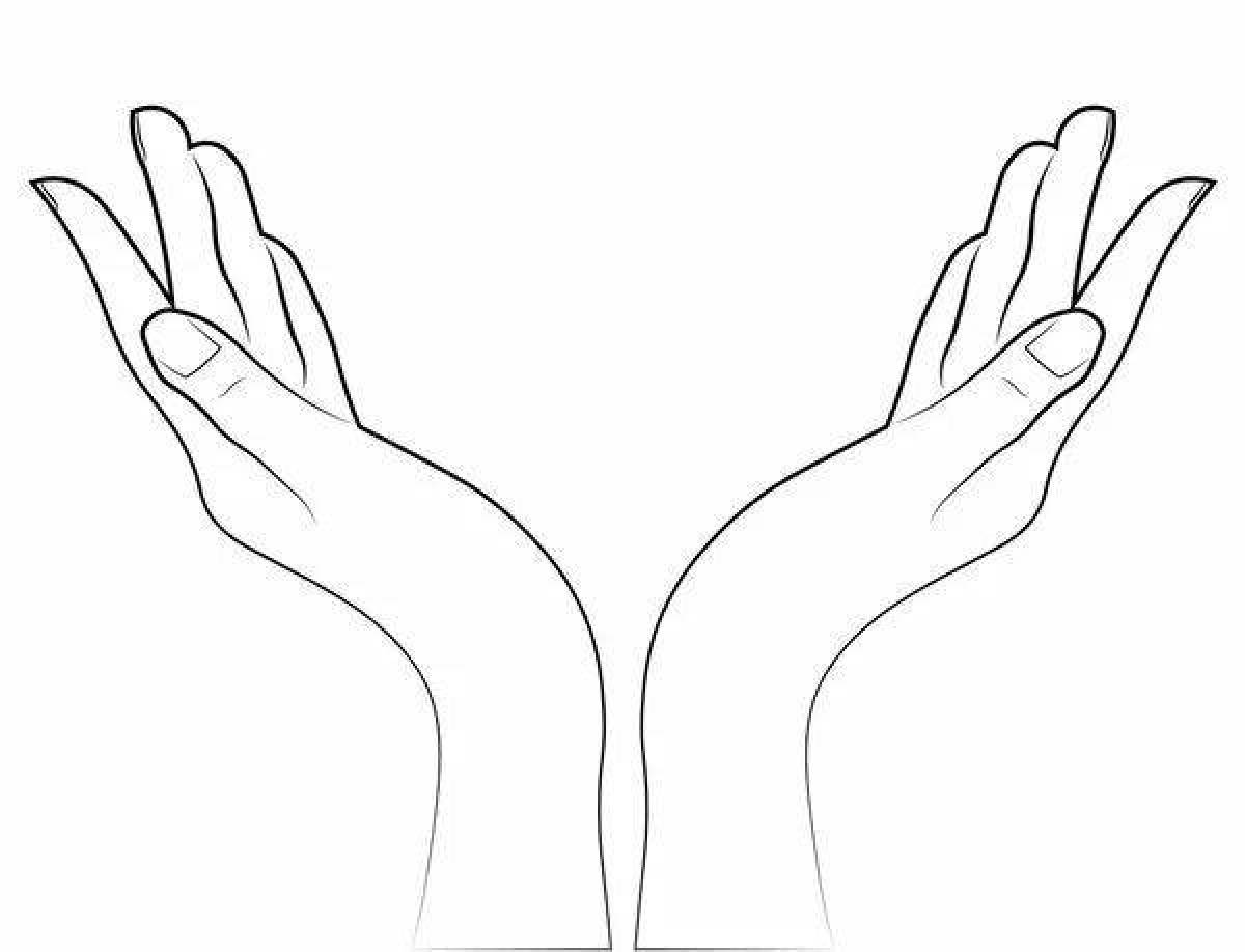 Glorious hand thing wednesday coloring page