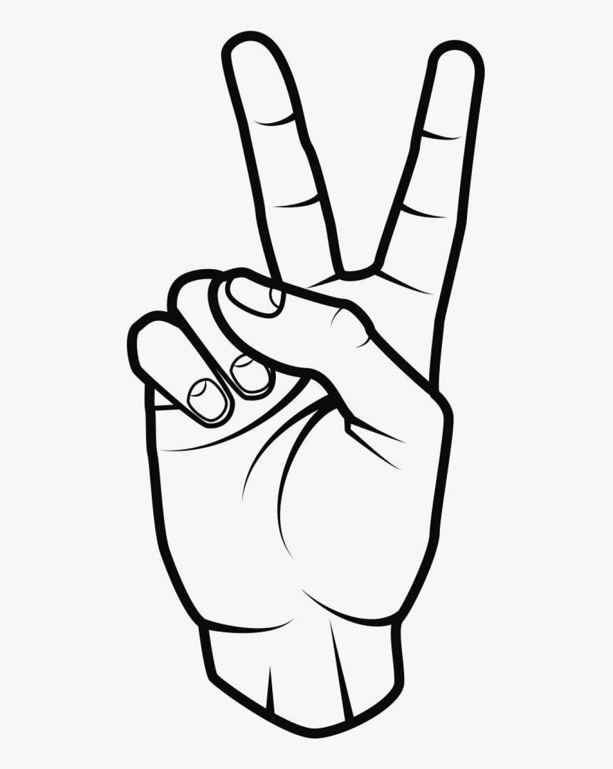 Coloring hand thing wednesday coloring page