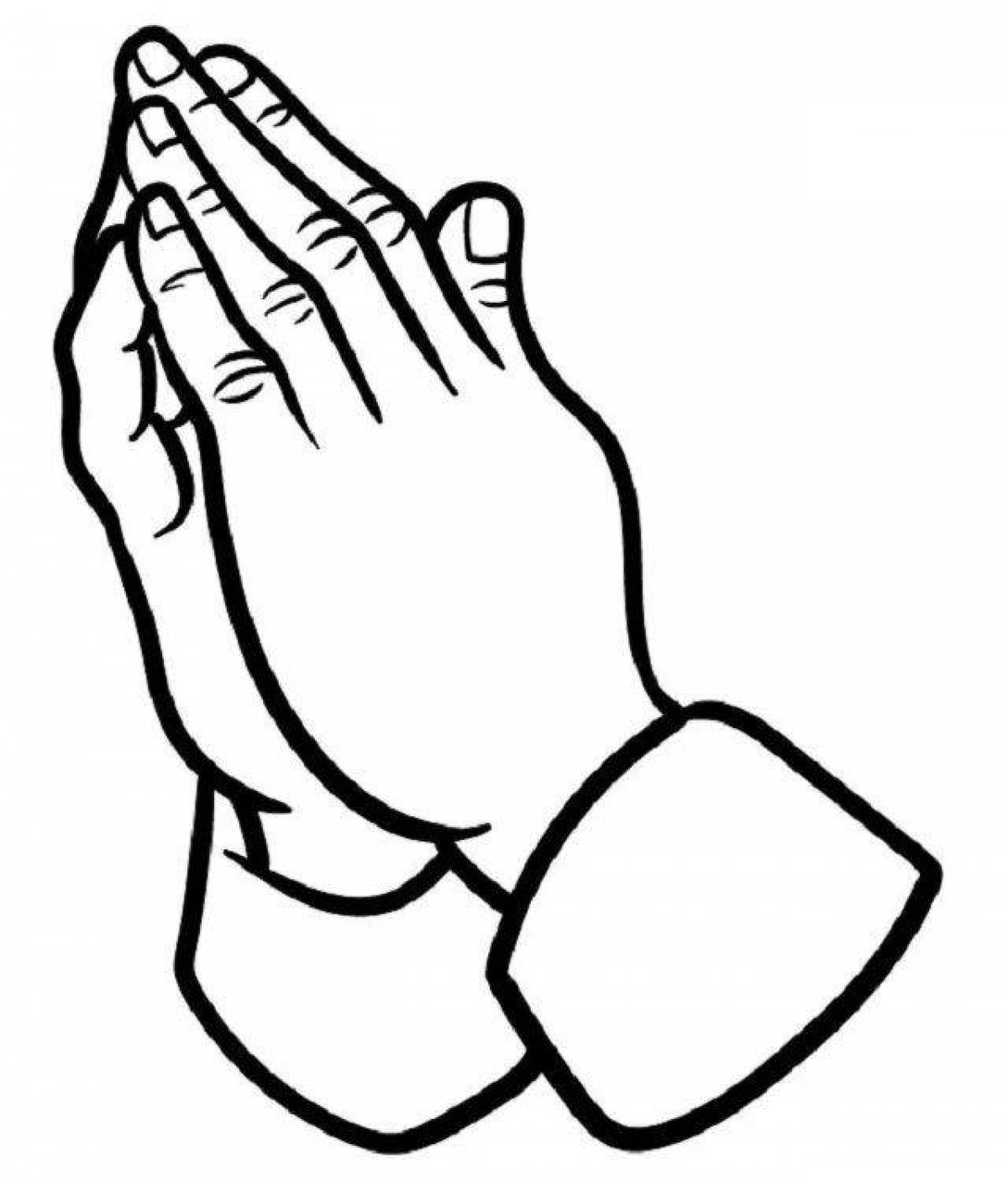Color-blasted hand thing wednesday coloring page