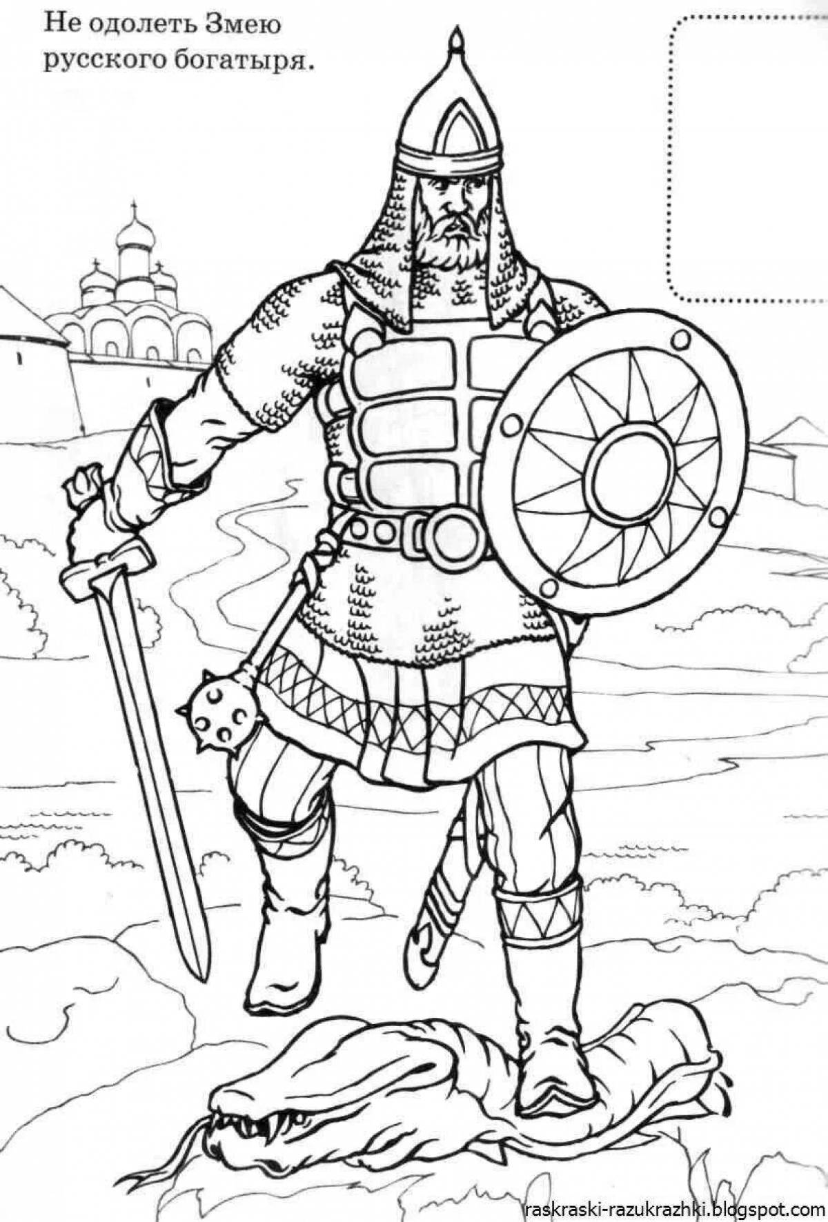 Shining hero coloring pages for kids