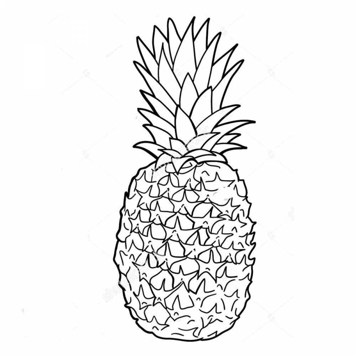 Amazing pineapple coloring pages for kids