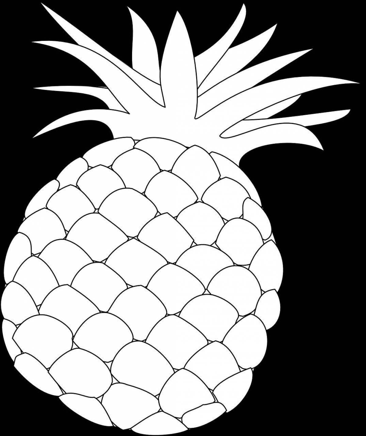 Color explosion pineapple coloring book for kids