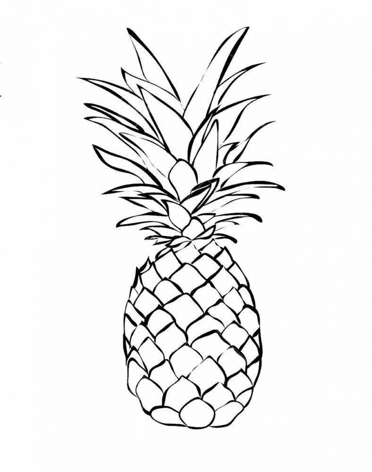 Color-fiesta pineapple coloring book for kids
