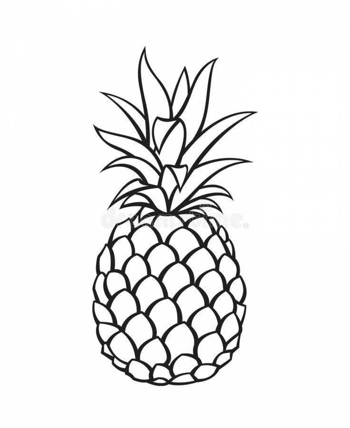 Color-mania pineapple coloring book for kids