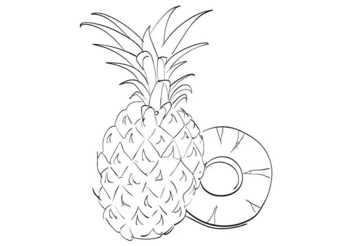 Color-blast pineapple coloring book for kids