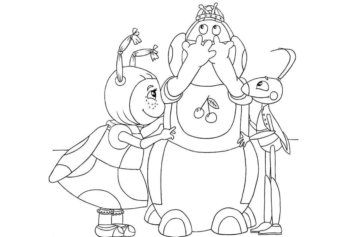 Color-crazy poof and poof coloring page