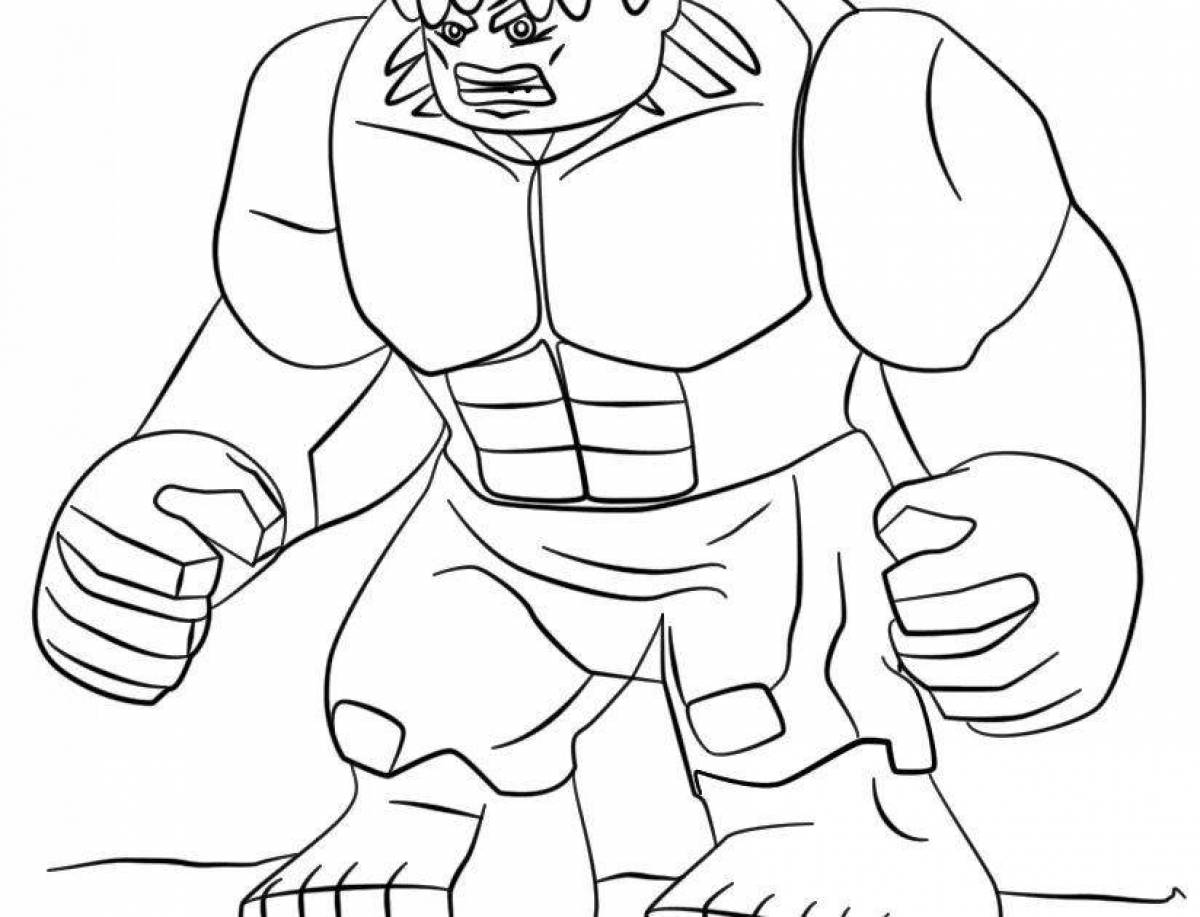 Fairytale lego hulk buster coloring page