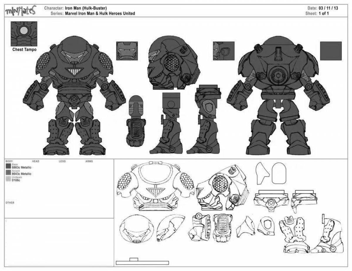 Lego hulk buster marvelous coloring book