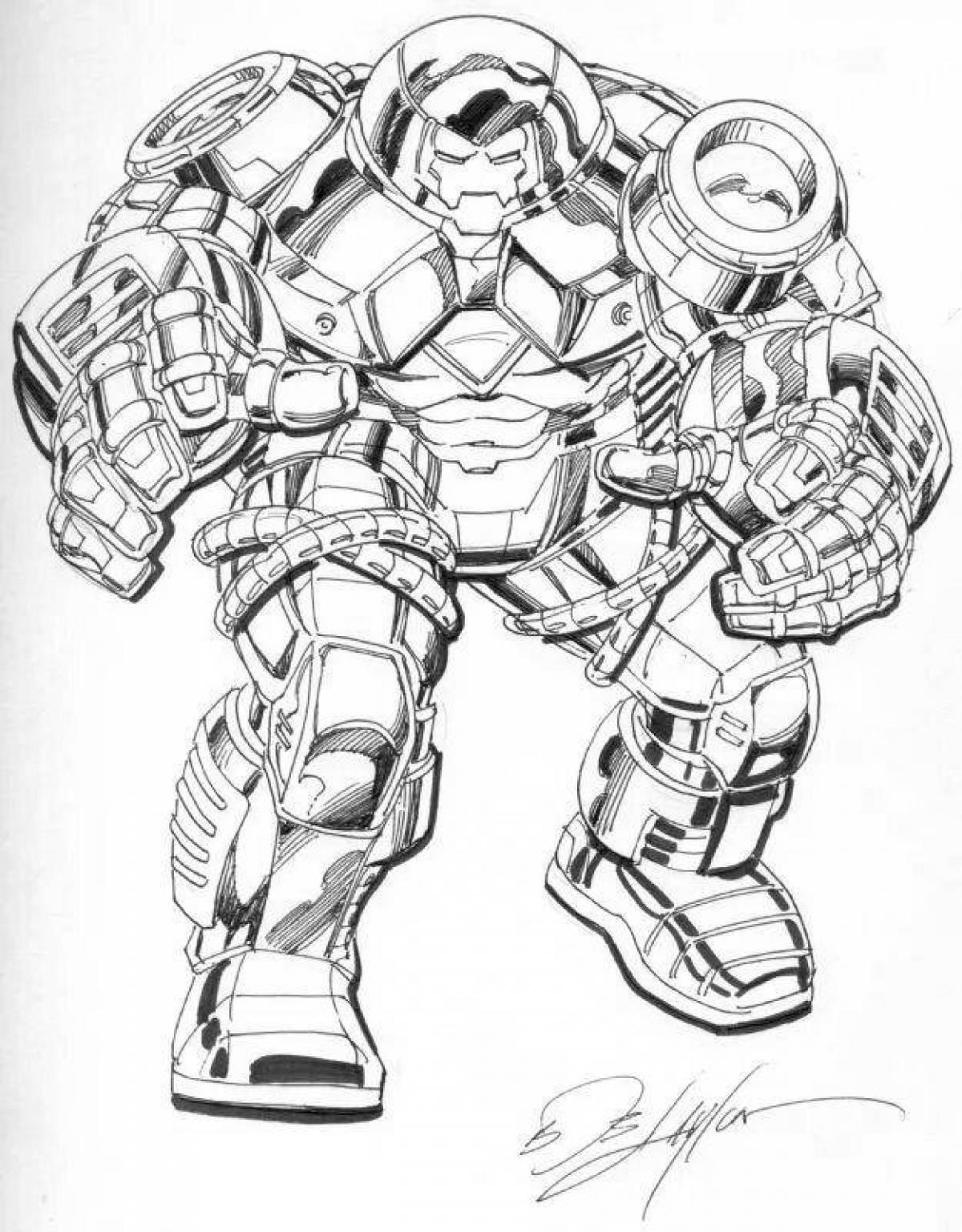 Buster lego hulk buster coloring page