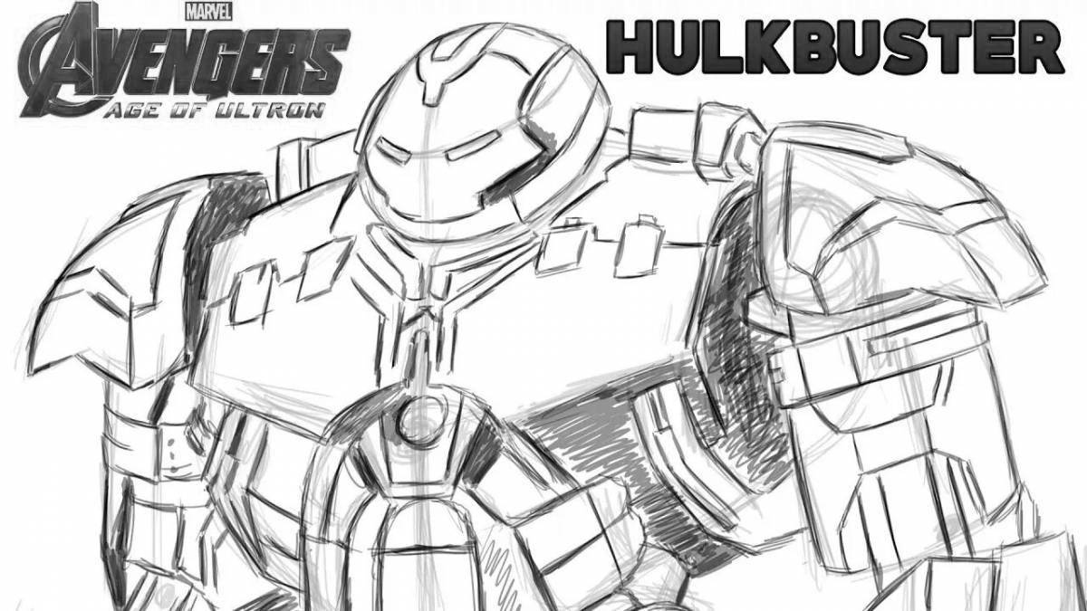Lego hulk buster coloring page live