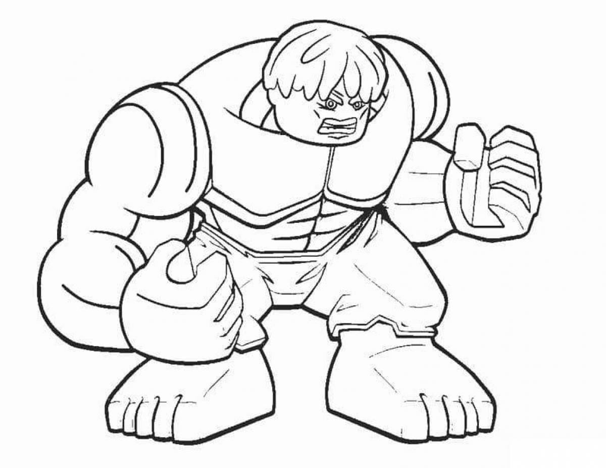 Lego hulk buster bright coloring page