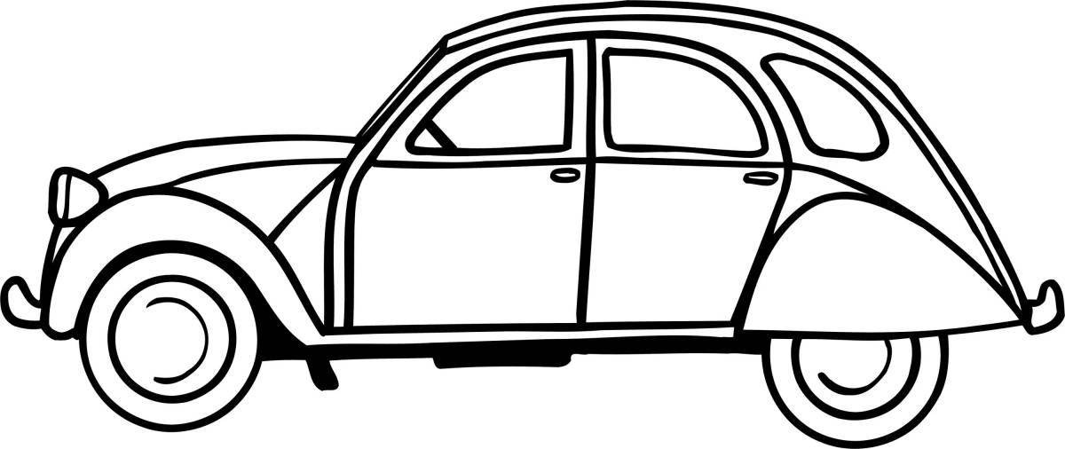 Colorful car coloring book for kids