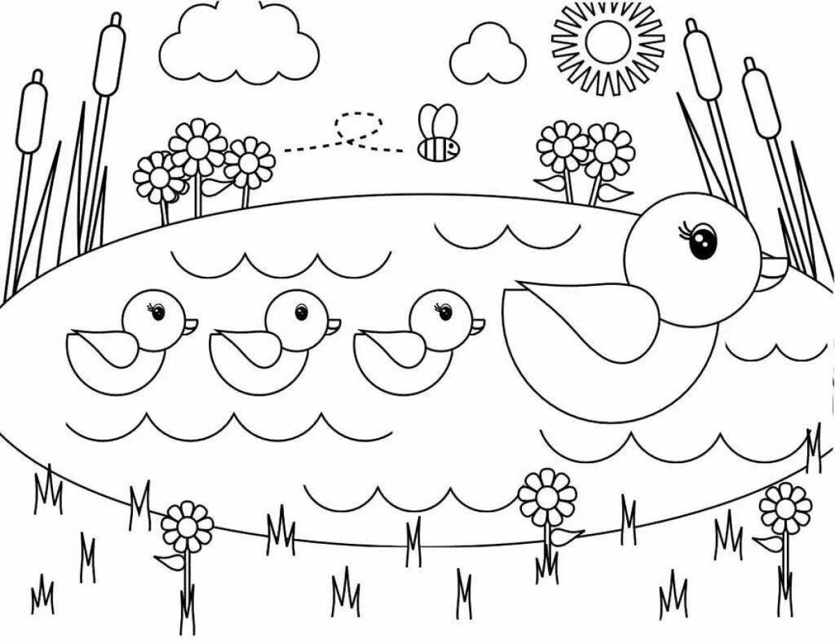 Great nature coloring book for 6-7 year olds