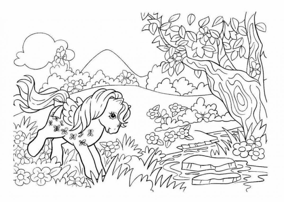 Violent nature coloring pages for children 6-7 years old