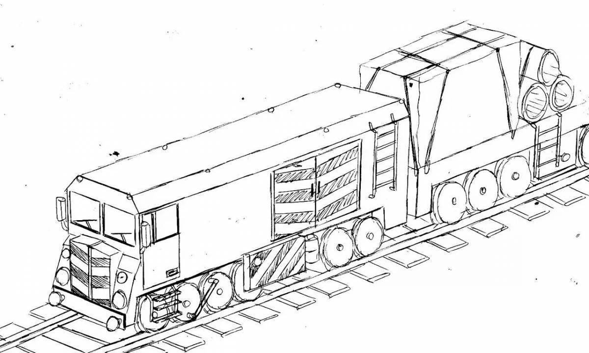 Как рисовать поезд 777