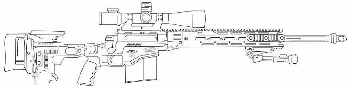 Рисунок снайперской винтовки