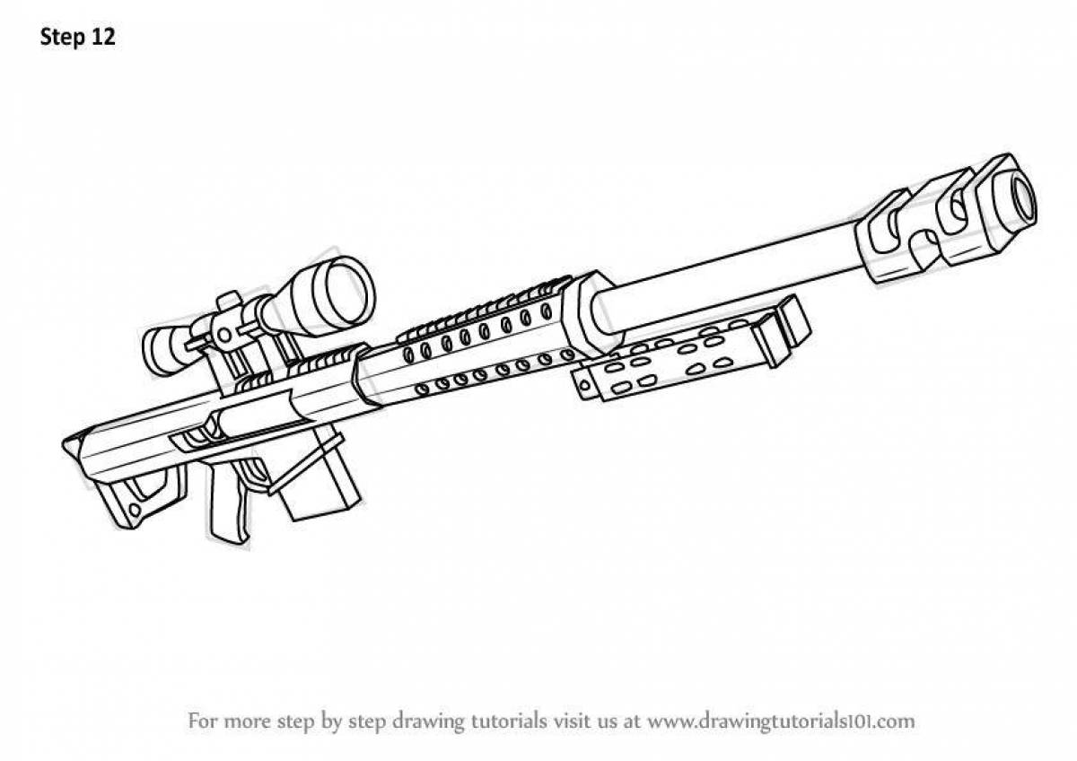 Снайперская винтовка нарисовать