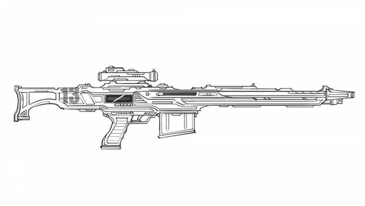 Снайперская винтовка нарисовать