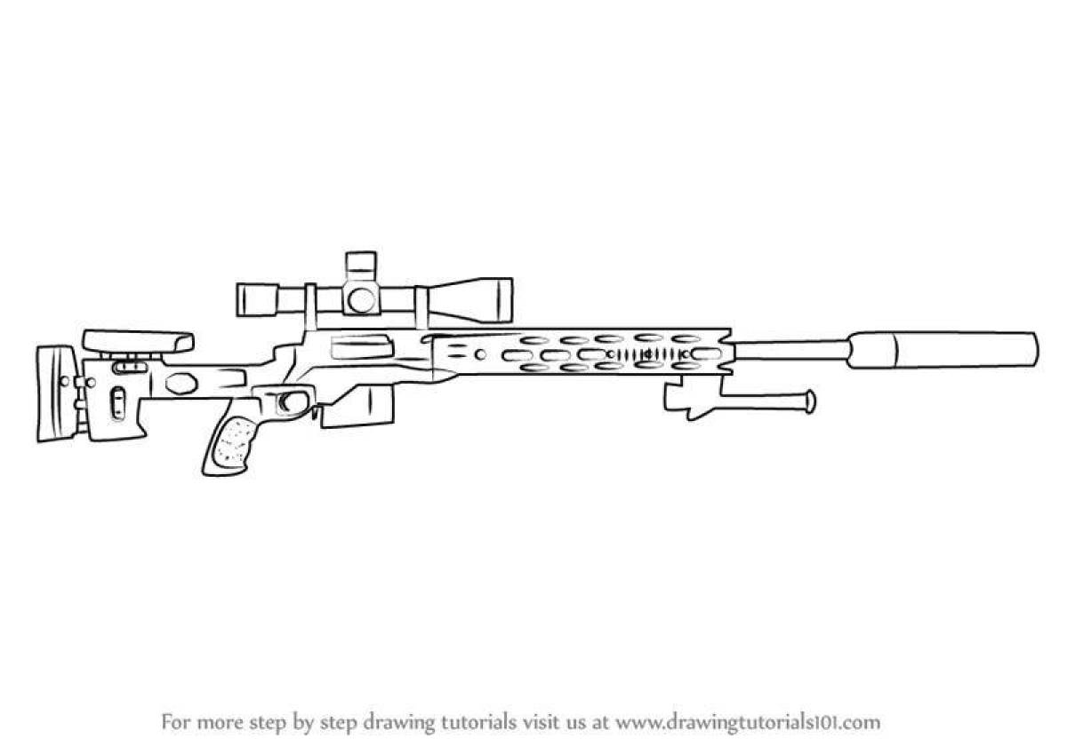 Раскраска снайперской винтовки АВП