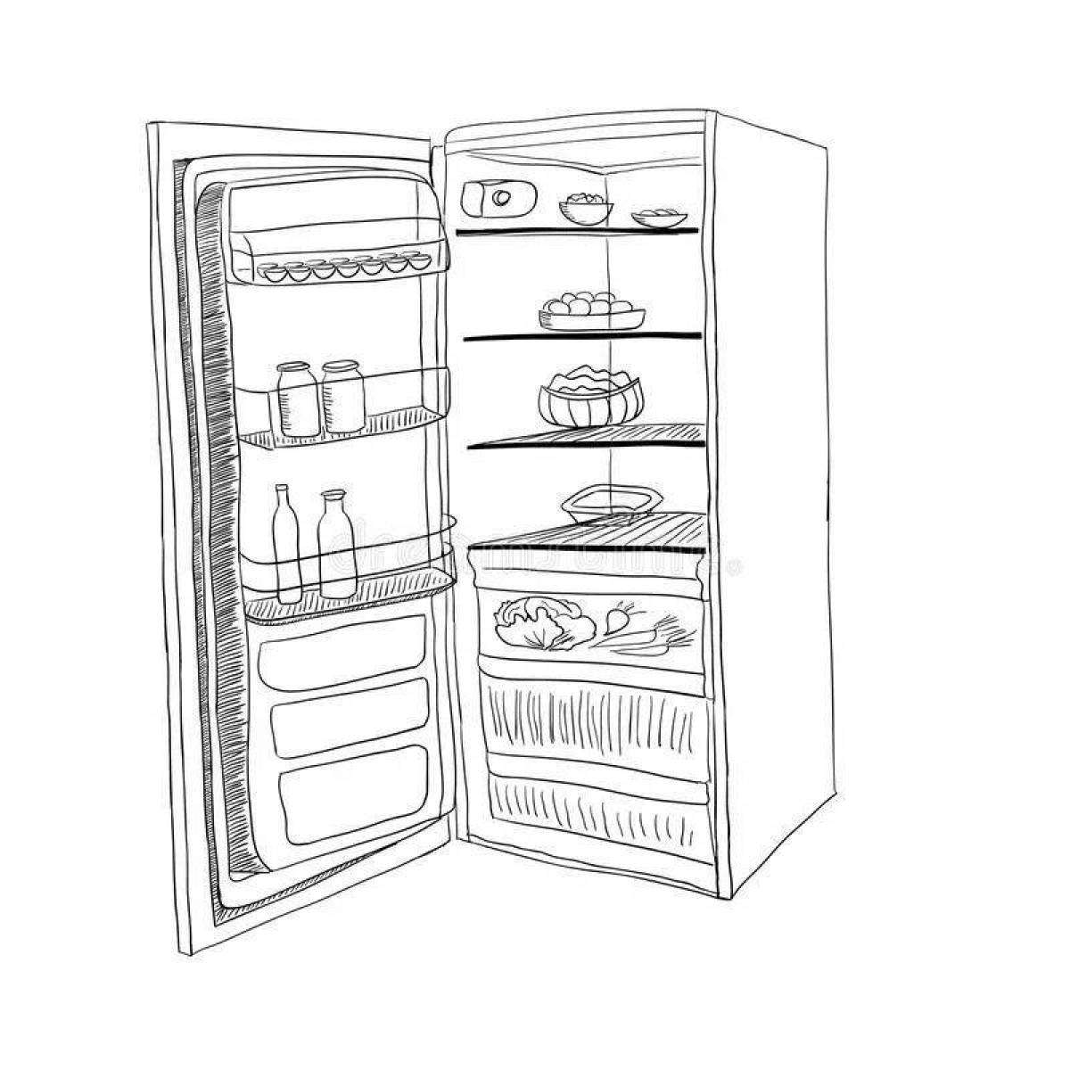 Холодильник зарисовка