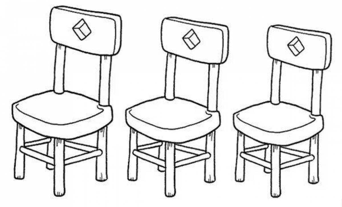 Картинка для раскрашивания стул