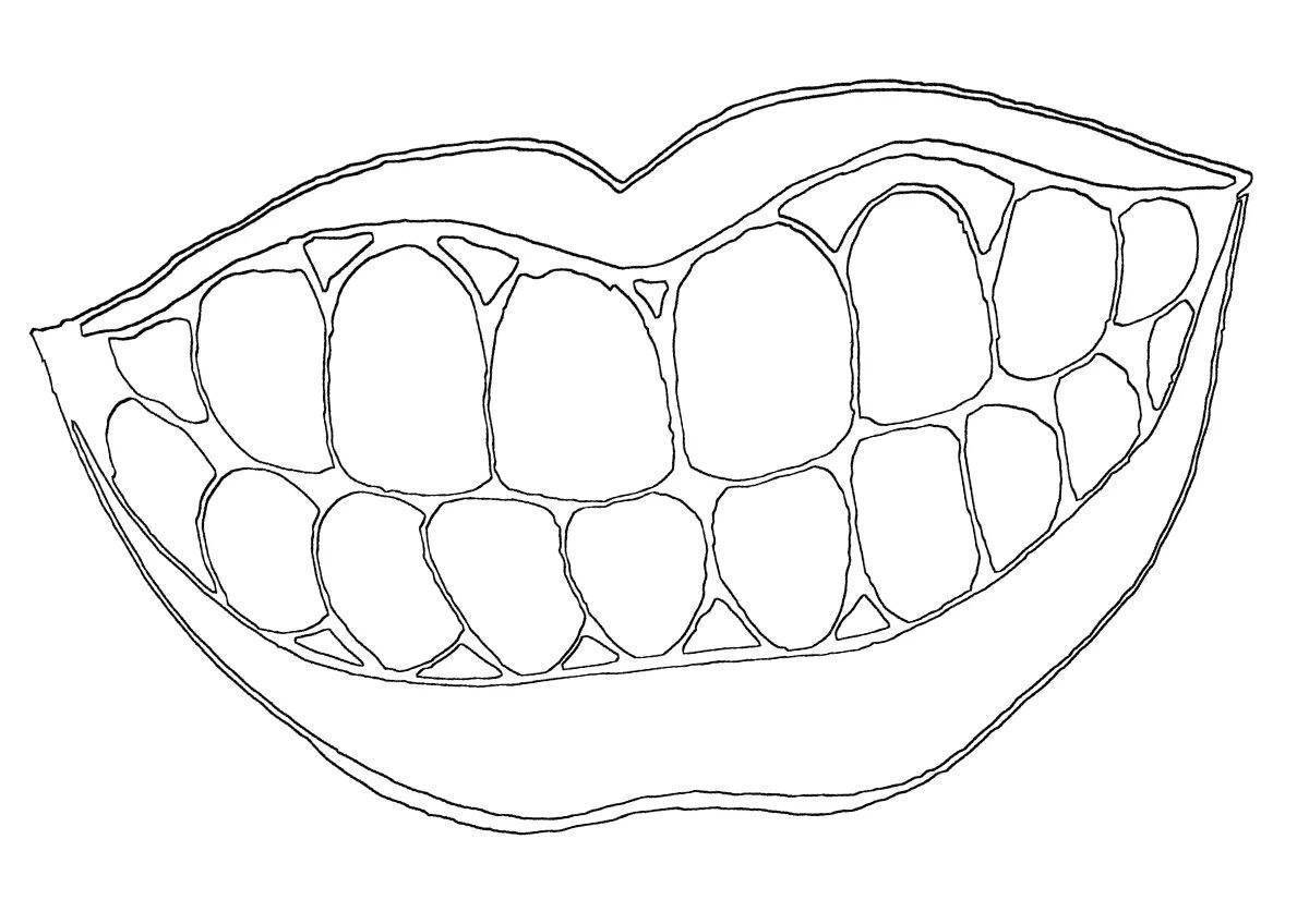 Рот картинка для детей раскраска