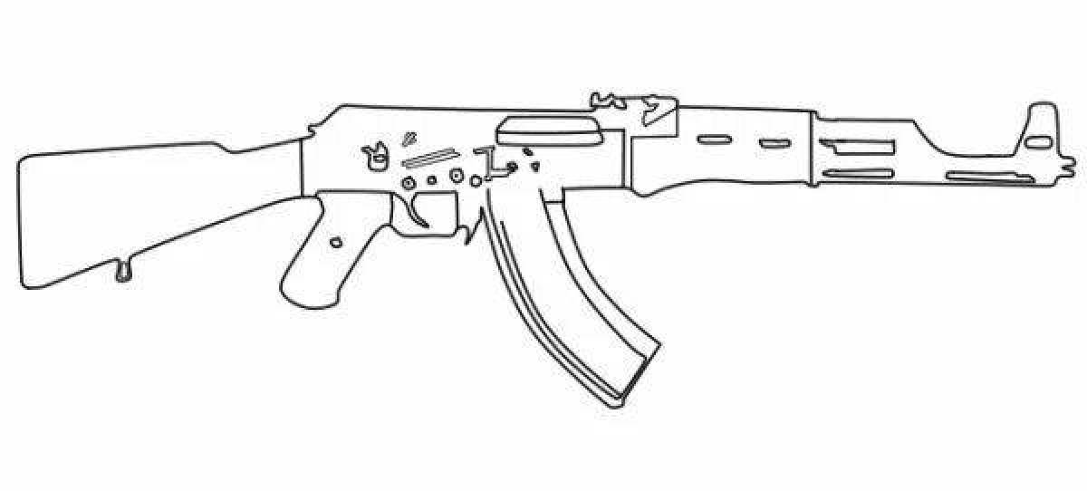 Калаш рисунок карандашом легкий