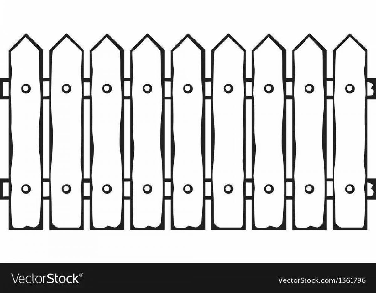 Забор раскраска для детей