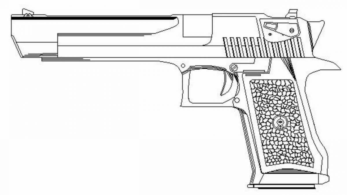 Desert eagle рисовать