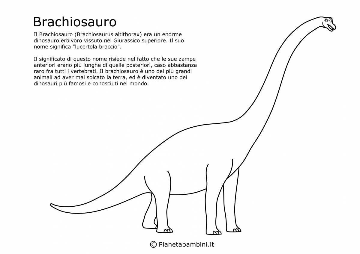 Брахиозавр рисунок для детей цветной