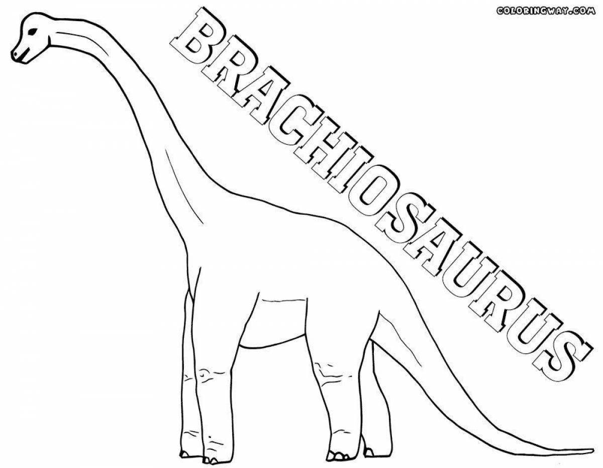 Брахиозавр раскраска для детей