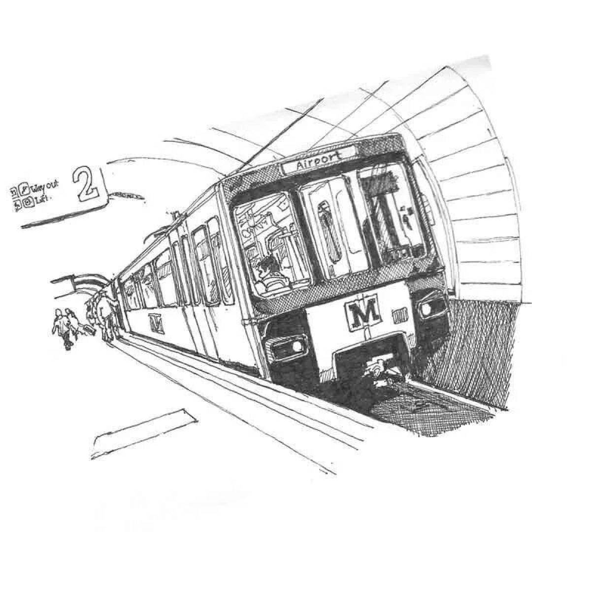 Эскиз московского метро рисунок