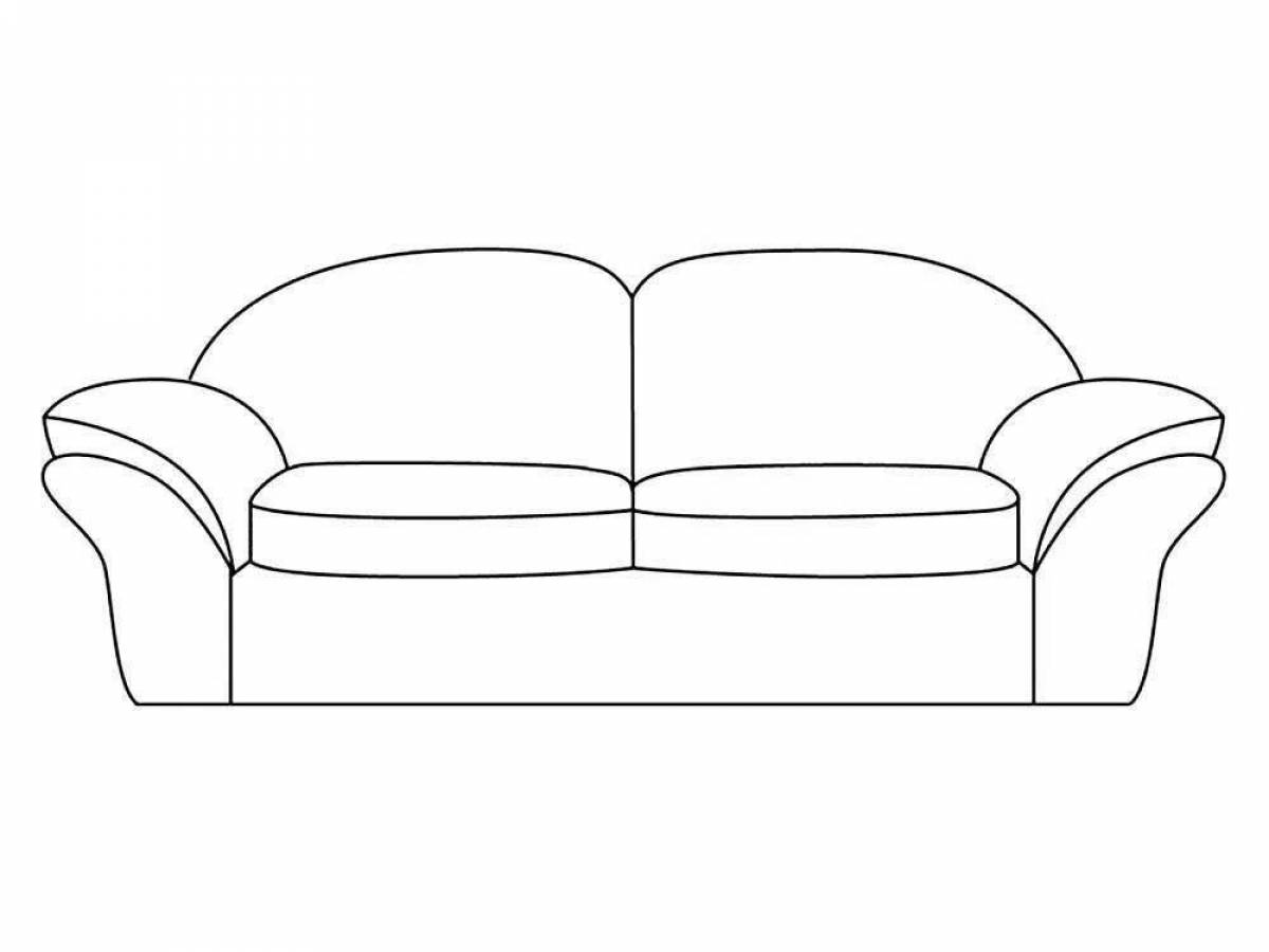 Раскраска диван