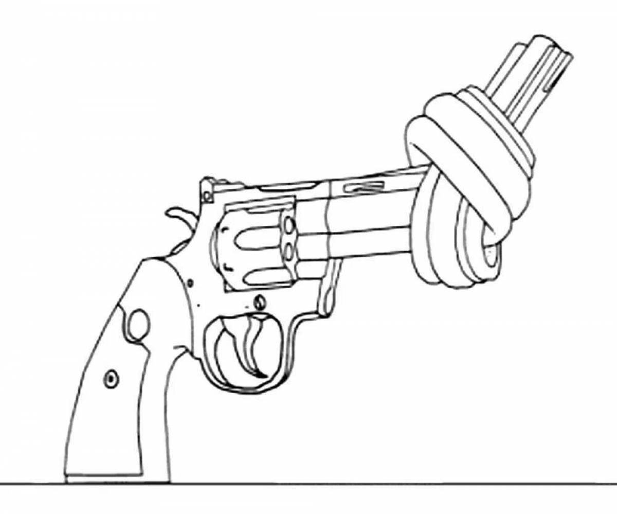 Картинки для раскрашивания пистолеты