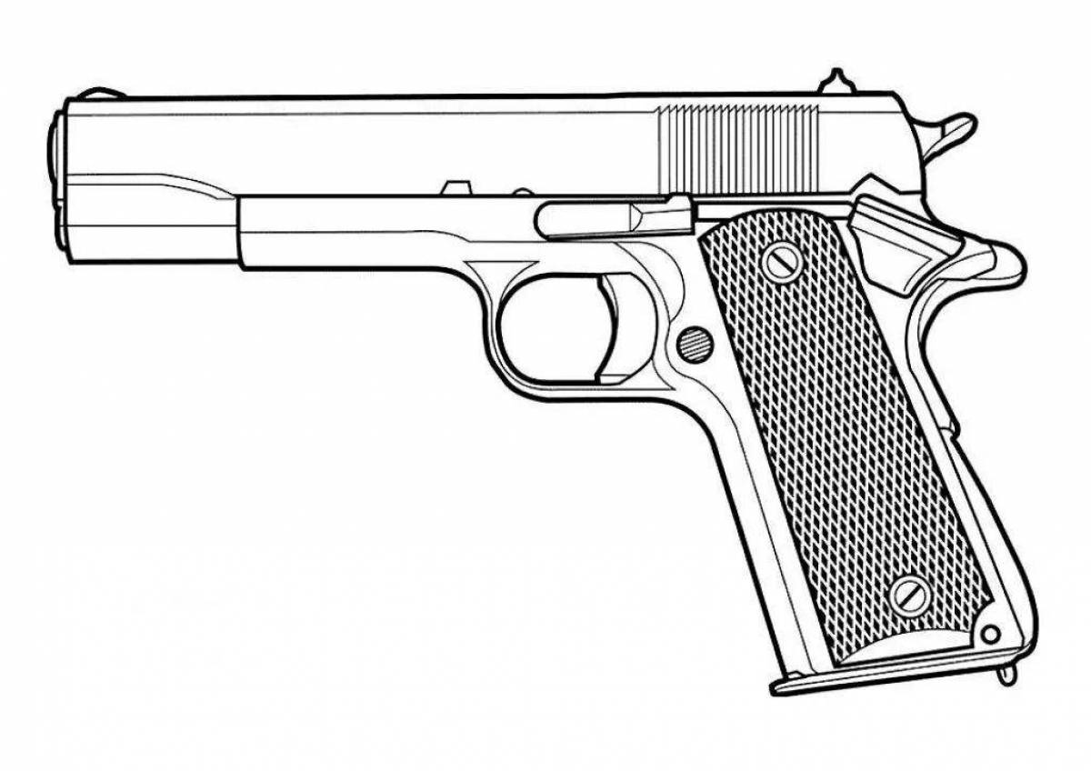 Пистолет нарисовать для детей