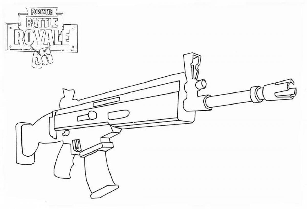 Dynamic weapon coloring page