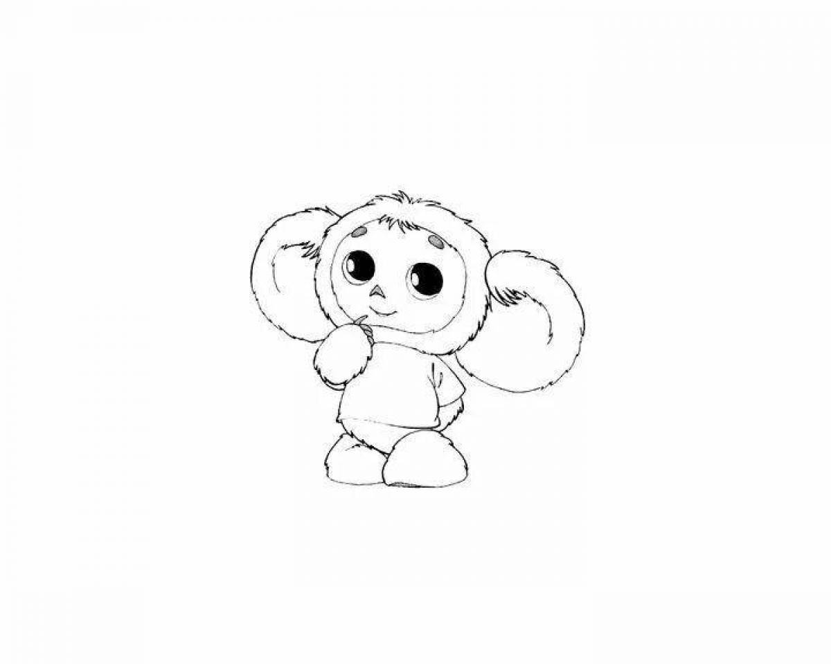 Stylish drawing of Cheburashka