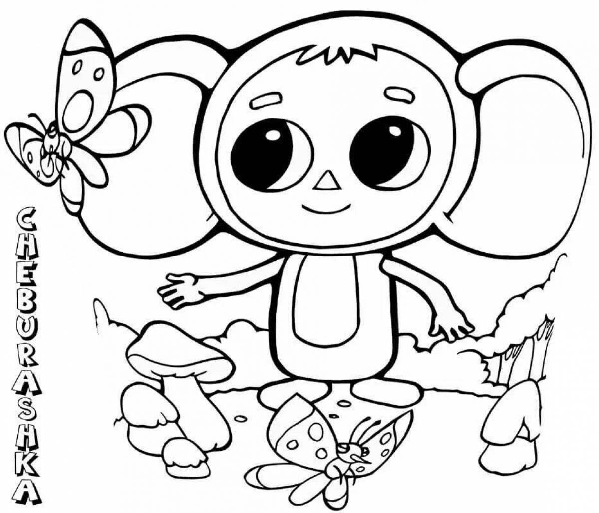A witty drawing of Cheburashka