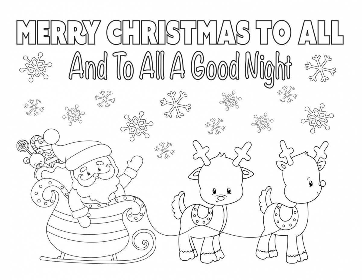 Exciting merry christmas coloring book