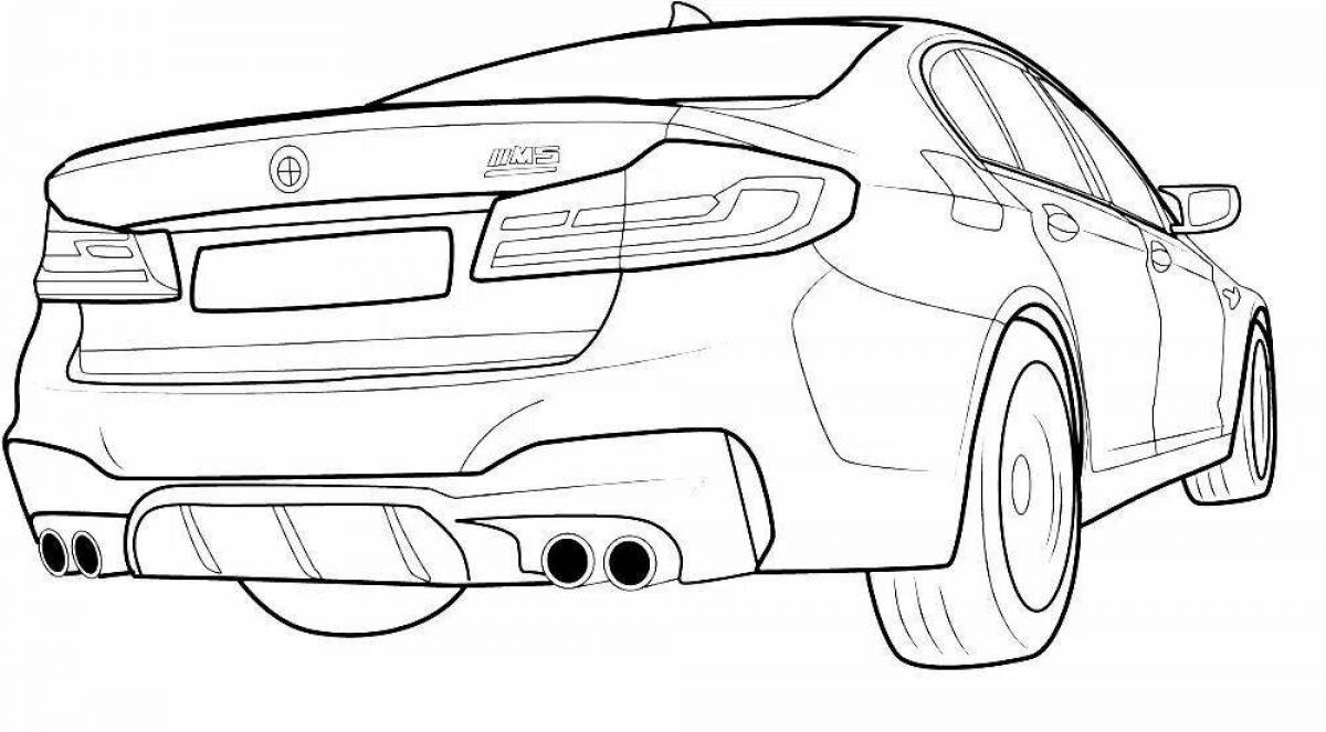 Brilliant bmw m8 coloring page