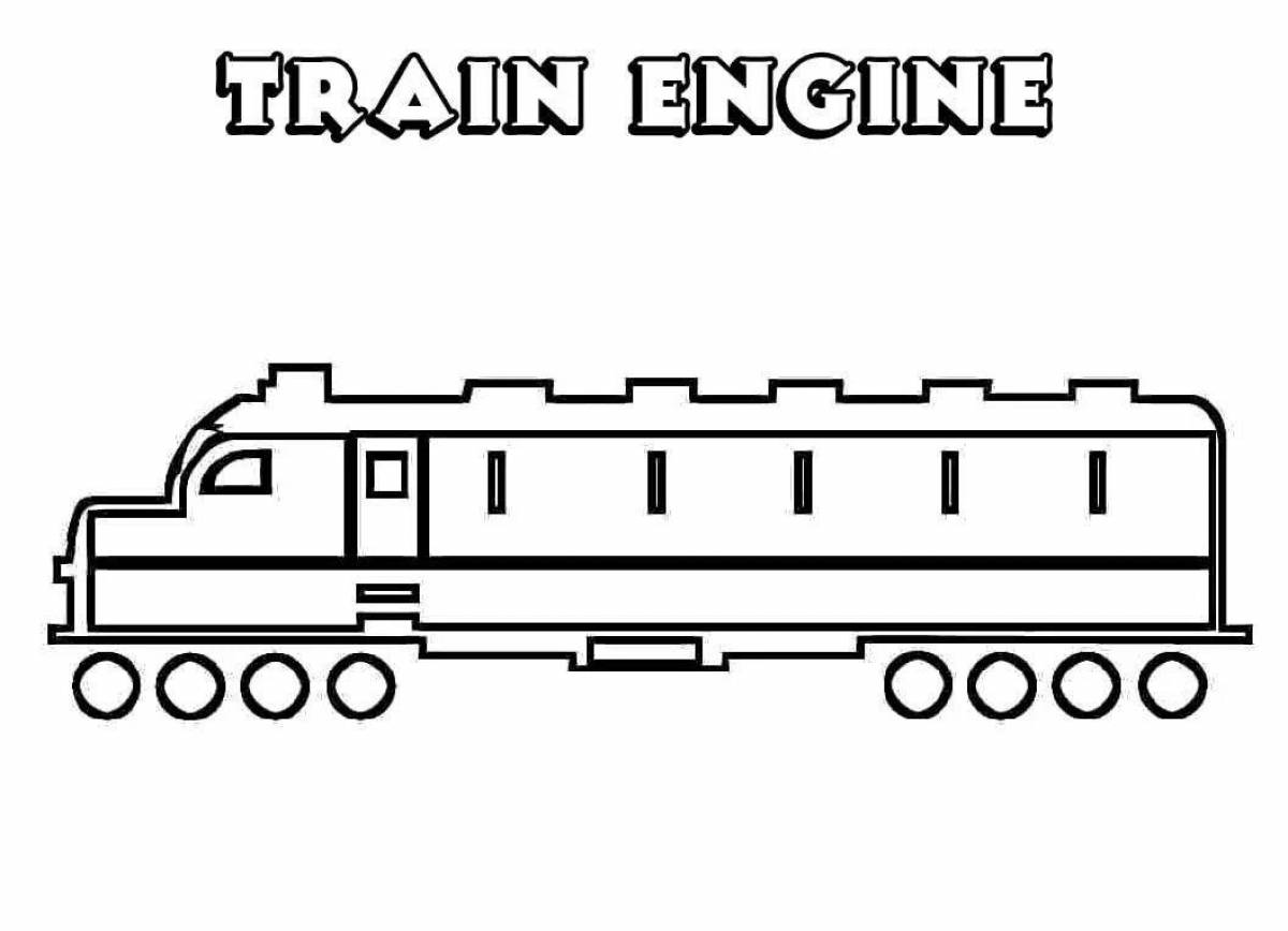 Привлекательная страница раскраски грузового поезда