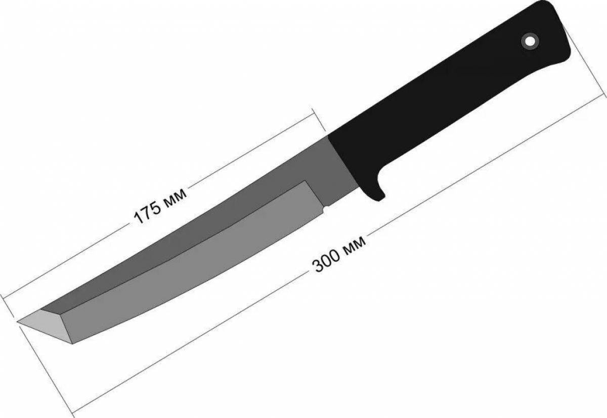 Coloring page of tanto knife