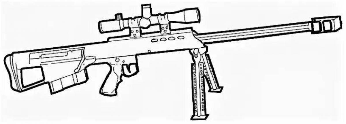 Grand Sniper Rifle Coloring Page